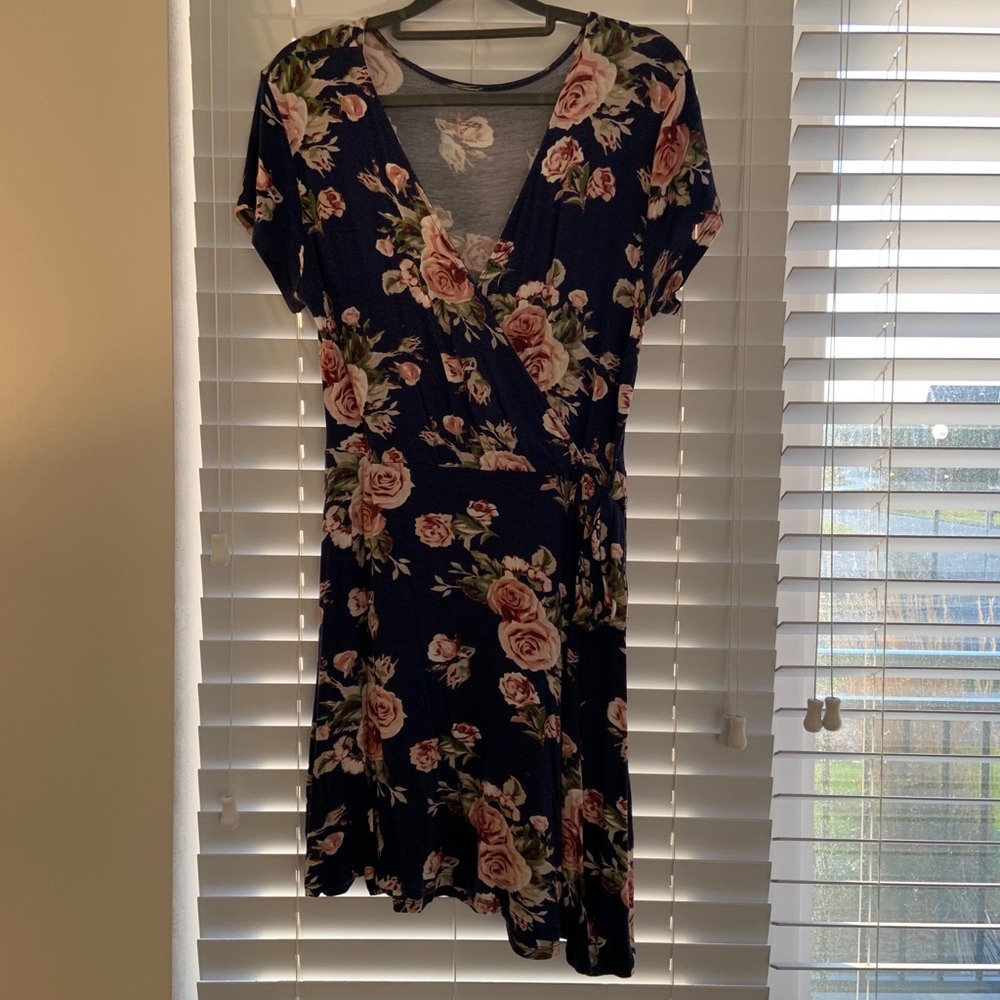 Floral blue dress